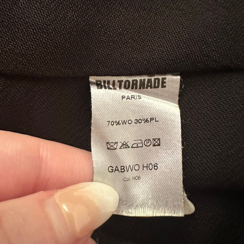 Billtornade black wool blend mini skirt size 38 - Picture 5 of 9